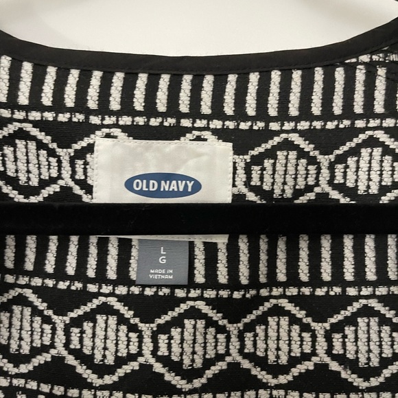 Old navy women’s black and white blazer size large - Picture 4 of 4
